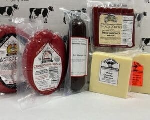 Variety Value Package #15-1# Croghan Bologna, 1# Jalapeno Cheddar Bologna, Summer Sausage, Snack Sticks, 10oz. Sharp Cheddar and 10oz. 3xxx Cheddar